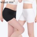 WESAY JESI Women Safety Short Pants Summer Seamless Panties Woman Anti-Bacterial Cotton Breathable XXL Plus Size Beige 3 Colors. 