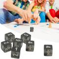 Translucent Black Dice for Role-playing Games Set of 5 Easy-to-read Black Translucent Dice for Board Games Durable Lightweight 16mm Acrylic Dice with Clear Numbers Acrylic Dice Set. 