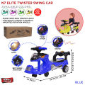 Twinkle N6 Swing Car For Kids Boys & Girls, Ride On Twister_Car With Music & Light, Enjoy Steering Driven Push Cars 360 Rotation Wheel, Outdoor Ride-On Twisting Vehicle, Twist Wiggle Vehicles, Toddlers Endless Fun Baby Scooter For Children. 