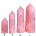 Rose Quartz Pillar Exquisite Fine Workmanship Compact Delicate Hand-made Faux Crystal Wand Decor for Home. 