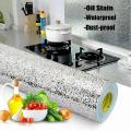 New Multipurpose Kitchen Cabinet Oil Resistant Sticker Self-adhesive Aluminum Foil Wallpaper High Temperature Kitchen Cabinet Wall Sticker. 