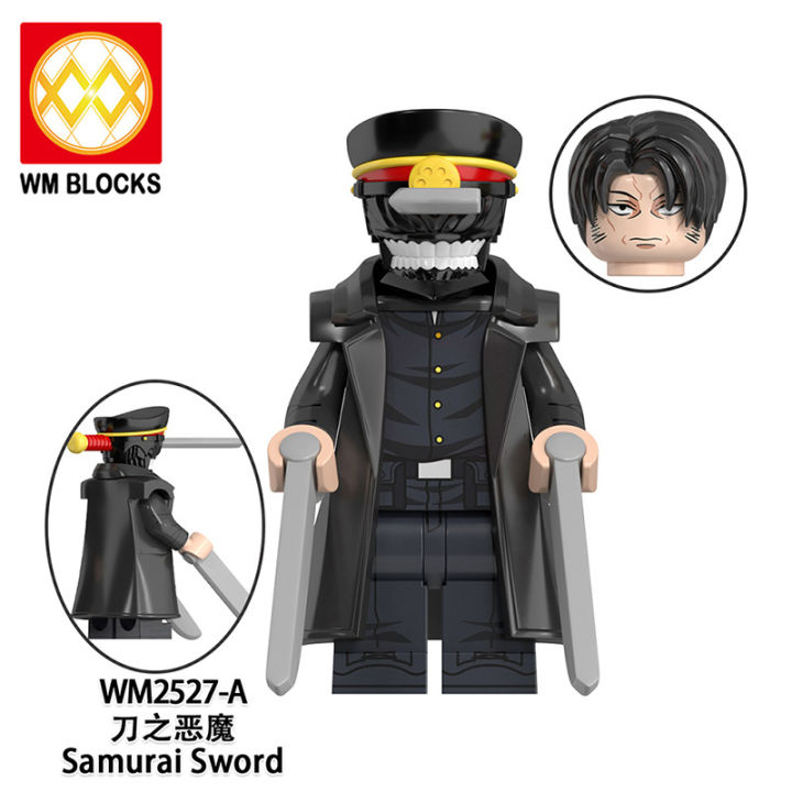 WM2527-A Anime Series Electric Chainsaw Man Knife Demon Minifigure Children's Building Toy Building Block Bag