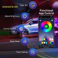 Geepact Car Ambient Light Car LED Strip Light RGB Interior Car Lights APP Control Car Accessories Sound Active Function Car Foot Under Dash Lighting Kit Atmosphere Light Auto Ambient Lamp Remote 12V Car Light. 