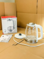 Ocarina 1.7L Glass Electric Kettle with LED Light – 2200W Rapid Boiling, Auto Shut-Off, Boil-Dry Protection, Perfect Pour Spout, Water Gauge, and Cord Storage. 