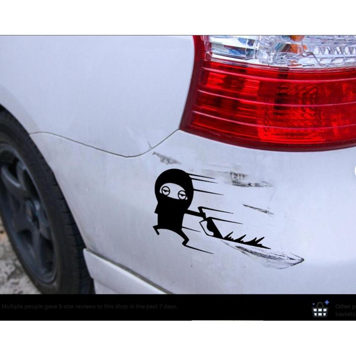 Car scratch Customized Coverup Ninja Decal Sticker 5 Inches