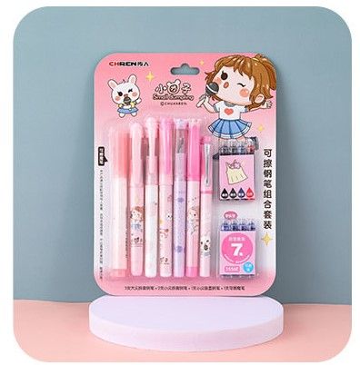 Cute%20Colored%207%20Pcs%20Ink%20Pens%20With%201%20Ink%20Remover%20Including%20Ink%20Refills,%20Fountain%20Pen%20Set%20For%20Girls%20&%20Boys,%20Smooth%20Writing%20School%20Stationery,%20Gift%20For%20Kids%20-%20Image%203