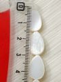 7, 10pcs Natural Flat Droplet White Mother of Pearl Sea Shell Beads for Crafting - DIY Crafting Elegant Jewelry Making Supplies. 
