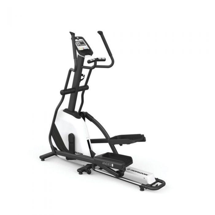 Elliptical -  Brand Horizon Fitness - Product Elliptical - Stride Length 50.8 cm / 20”,Flywheel 7 kg / 15.4 Ibs, Footpad Oversized Footpads, Pivot, Step-on Height 26.6 cm / 10.5”, Pedal Spacing 2.5 cm / 1”,  Console: Display Model Andes 3 Foldable