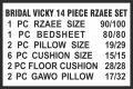 Fancy Bridal Set 14 Pcs Bed sheet, Silky bedsheet Wedding Gift For Bridal. 