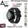 AceWa 1 Pcs Hydrogel Film Protector for Haylou RT2 Ls10 Full Screen Protector Haylou Ls10 RT 2 TPU Soft Clear Jelly Protective Film Guard for Haylou RT 2 Ls10 Smart Watch Accessories. 