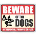 Beware of Dog Sticker - 8" x 10" Large Matte Finish Laminated Vinyl Decals Warning Sign for Door Gate. 
