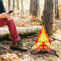 Artificial Fire Easy to Assemble Creative Modeling Home Decor 3D Decorative Cardboard Campfire for Summer Camp. 
