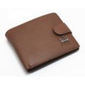Imperial Horse Brown Leather Button Wallet For Men. 