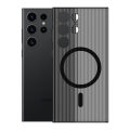 Corrugated Ice Mist for Samsung S23 Ultra Phone Case Magnetic S23 Ice Mist Frosted Advanced Sense PC Protective Sleeve. 