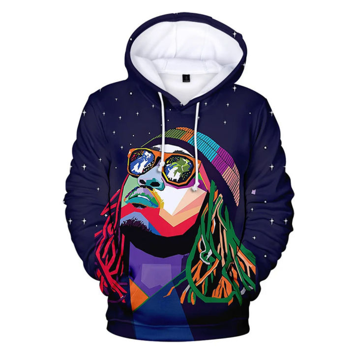 Hot Future Rapper 3d Print Men's Laxity Hoodie Casual Oversized Pullover Popular Streetwear Fashion Hip Hop Trend Men Clothing