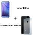 Honor 8 Lite Polish 2.5D Tempered Glass Screen Protector + Huawei honor 8 lite Back Protector Matte For Honor 8 Lite. 