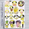 BTS JIMIN BT21 CHIMMY Stickers UNCUT A4 (SS03 ). 