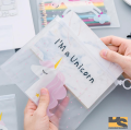 Cute Rainbow Unicorn Transparent pencil case organiser | Cute stationary items for girls. 