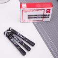 Deli - EU10120- think Permanent Marker Chisel Tip 1.5-5mm(10Pcs/Box) - Black. 
