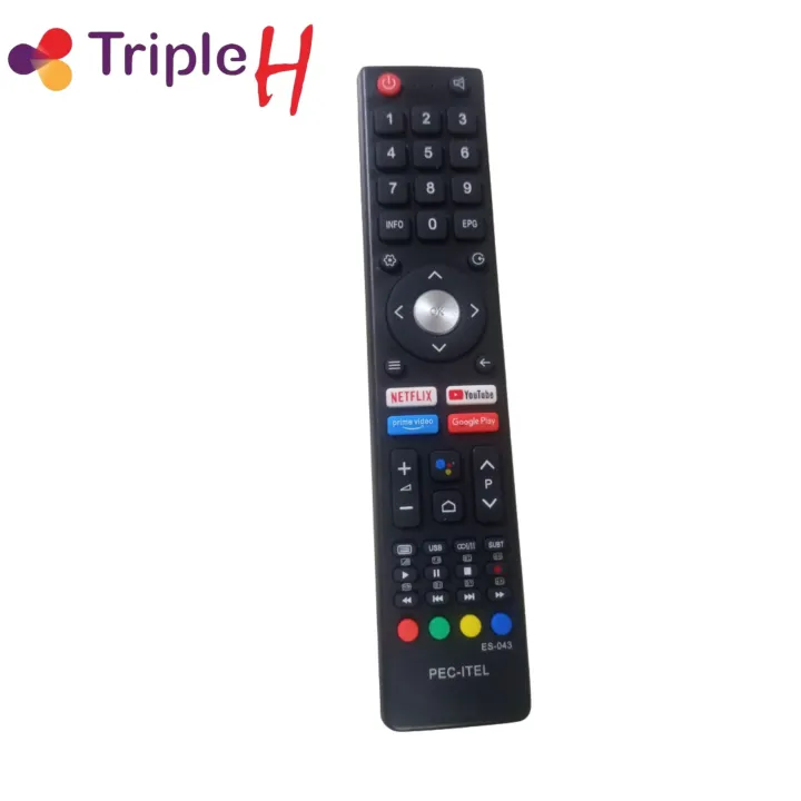 ITEL%20LCD/LED%20TV%20Remote%20With%20Social%20Media%20Buttons%20Universal%20Without%20Voice%20%20ES-043%20%20Black%20%20Triple%20H%20-%20Image%203