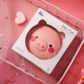 Fan Cartoon Pig Lightweight Portable Office Summer LED Light USB Fan Handheld Rechargeable Cooling Makeup Mirror. 