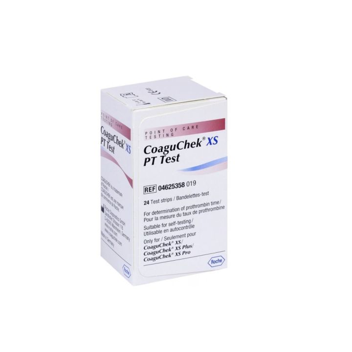 CoaguChek XS (For Patient Self Testing) PT INR Blood Coagulation Testing Strip 24 Pcs. Pack Pcs