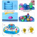 Double-Layer Electric Spinning Fishing Game With Music Light 4 Magnetic Fishing Rods. 