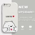AMORVOR for iPhone 7 Plus 8 Plus Back Cover Ice Bear Panda PU Leather Case Soft Silicone Edge Phone Cases. 