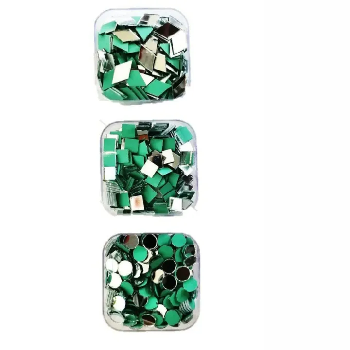 300%20Pcs%20(100%20Pcs%20Each)%20Round,%20Square,%20Diamonds%20DIY%20Small%20Craft%20Mirror%20-%20Image%202