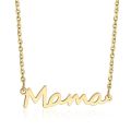 Stainless Steel Delicate Minimalism Gold Mama Pendant Necklace Women Ladies Mother Day's Gift Best Jewelry For Him with Chain. 