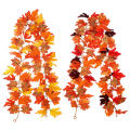 Artificial Fall Leaves Halloween Scenic Area Christmas Autumn Maple Leaf Garland Vine Wedding Maple Leaf Rattan. 