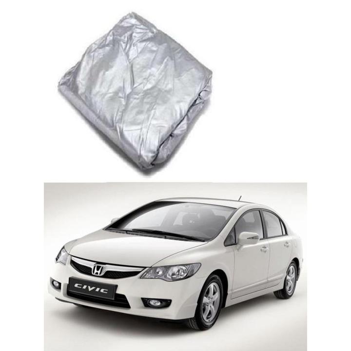 Honda Civic Reborn Car Top Cover Silver Coated - Water and Dust Proof - Grey Color