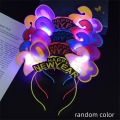 2023 Headwear 2023 Happy Fiber Day Headband Digital Hair LED Light Up Headwear Digital Headgear Flashing Headwear. 