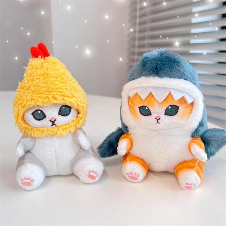 Shark Cat Fried Shrimp Cat Plush Doll Pendant Doll Room Car Bag Decor Keychain