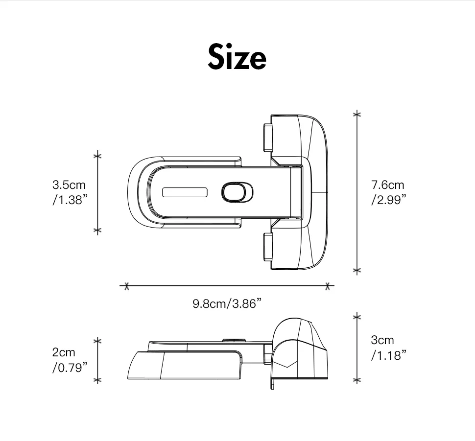 Kiddie Guard Child Safety Refrigerator Lock Door Fridge Lock