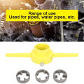 ZOROOM Pipe Thread Cutting Tool PVC Thread Maker NPT Round Tool Set Pipe Threader Plumbing Tool, PVC Thread Tool. 