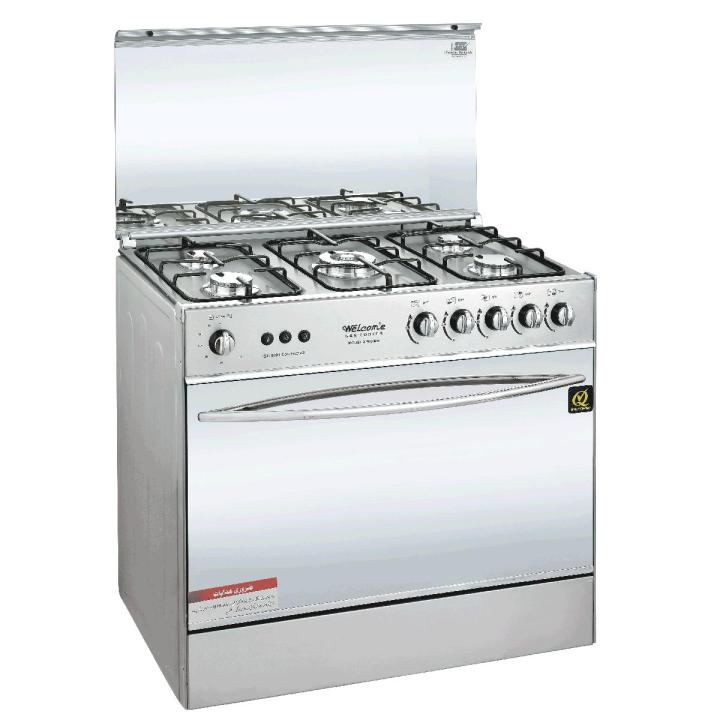 Welcome 5 Burner Gas Cooking Range WC-900 - Silver