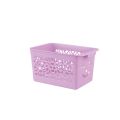 Multipurpose Storage Plastic Fruit Basket, Rectangular Plastic Storage Basket with Handle. 