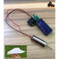Mini capacitor airplane model kit 6x15mm 3.7V capacitor 46mm propeller. 