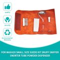 For max420 Small Size Suede Kit Snuff Sniffer Snorter Tube Powder Dispenser - red. 