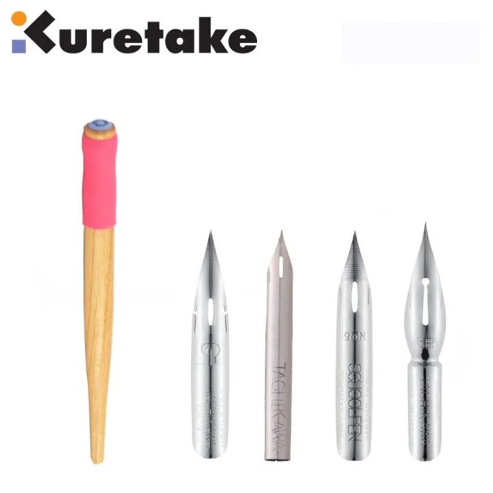 ZIG Wooden Dip Pen Kuretake Comic Drawing Pen Nibs for Manga School G-Pen Maru Saji Calligraphy Japan Straggle Steipos