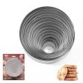 Round Cookie Cutter Set Stainless Steel 14Pcs. 