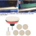 Car Windscreen Glass Scratch Remover 100g Oxide Powder Polishing Kit Wheels Set Polish Pads. 