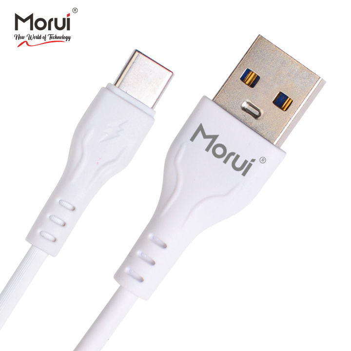 Morui Cable MC-02 - Long 1M USB to Type C Ultra Cable for Reliable Charging | VOOC | Turbo Charging | 3A Output | Qualcomm 3.0 Ultra Fast Charging