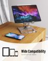 ZAW Adjustable Tablet Stand, Stylish & Ergonomic iPad Pro Holder, Computer Table Accessories, Acrylic iPad Mount, (ZTH-250) Compatible with 12.9 Air Mini 4 3 2, Nexus, Tab (8-13"). 