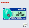 muRata 1Piece 321 Battery SR616SW 1.55V Silver Watch Button Cell | Ecartmax. 