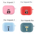 Basketball Number Name Custom Case for Apple Airpods 1 2 3 Soft Silicone Cover Logo Image Text Personalized Case for Airpods Pro. 