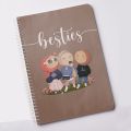 Besties Forever Notebook Cute Design Notepad For Girls Digital Printed. 