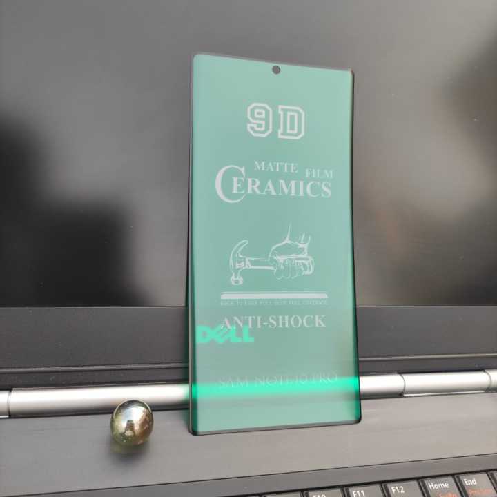 Samsung Galaxy Note 10 Matte Sheet Ceramic Protector 360 jelly Full 9D edge to Edge Full Glue Jell Not a UV Tempered Glass