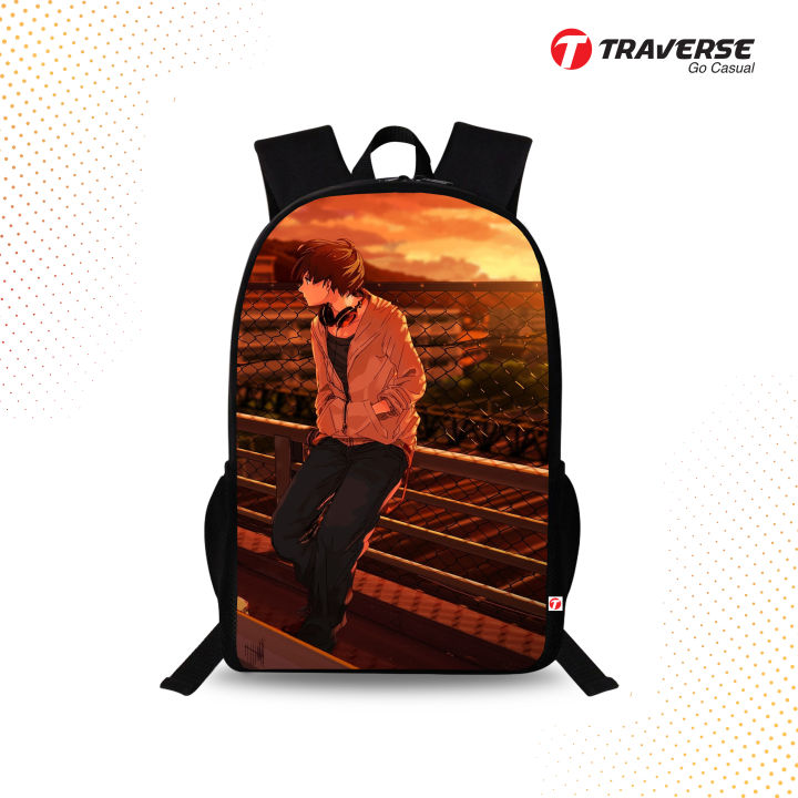 Traverse  Anime Bags For Boys & Girls. Digitally printed on Fabric with latest technology. Dual Compartment large backpack Bags hand bag for girls bags for girls
